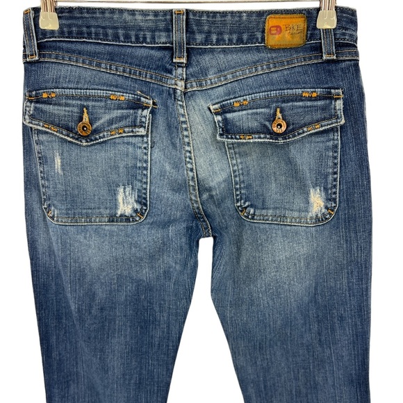 BKE bootcut Med Rise stretch distressed Jeans SZ 29 - Picture 3 of 12